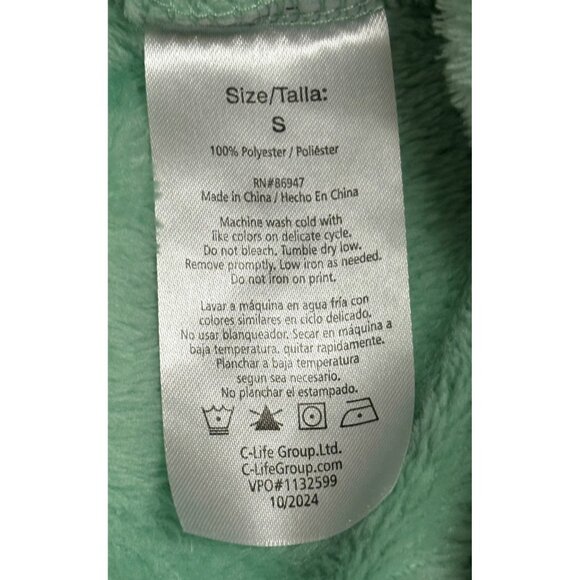 Disney Winnie The Pooh Green Fleece Sleep Shorts Womens Small Plush Embroidered - Picture 4 of 5